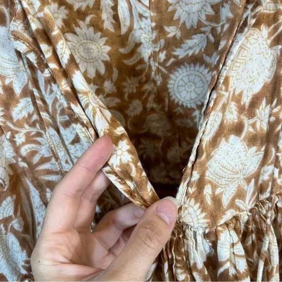 Natural Life Brown Cotton Tunic Aimee Mini Dress Medium - Picture 7 of 12